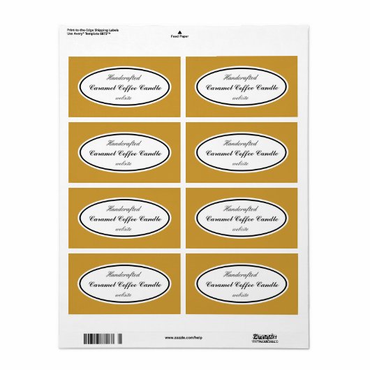 カスタムの色 ラベル (フルシート)