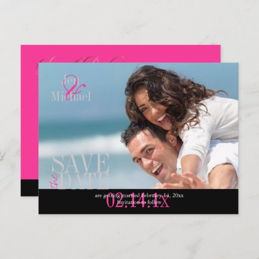 カスタムの色、写真はがきを保存 案内ポストカード (正面/裏面)