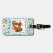 カスタムの花スタイリッシュ模様2 ラゲッジタグ (正面横)