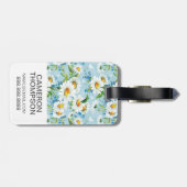 カスタムの花スタイリッシュ模様2 ラゲッジタグ (裏面横)
