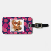 カスタムの花パターン ラゲッジタグ (正面横)