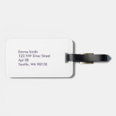 カスタムの荷物タグ – フローラ旅行ID ラゲッジタグ (裏面横)