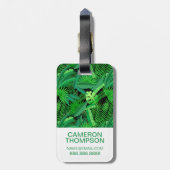 カスタムの葉熱帯ヤシの木の写真 ラゲッジタグ (裏面縦)