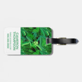 カスタムの葉熱帯ヤシの木の写真 ラゲッジタグ (裏面横)