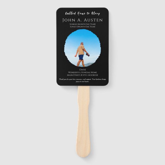 カスタムの葬儀ファン – 生活のお祝い ハンドファン (正面)