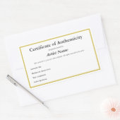 カスタムの認証証明書 長方形シール (封筒)