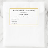 カスタムの認証証明書 長方形シール (バッグ)