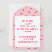 カスタムの誕生日パーティーが子供たちに任意の年齢を振りかける 招待状 (裏面)