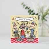 カスタムの誕生日パーティーの招待状 (スタンド正面)