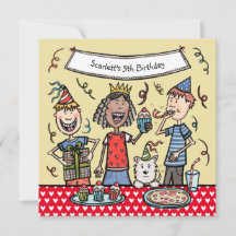 カスタムの誕生日パーティーの招待状