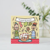 カスタムの誕生日パーティーの招待状 (スタンド正面)