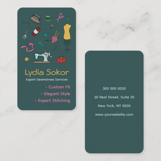 カスタムの調整と変更 名刺 (正面/裏面)