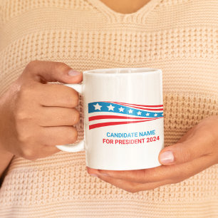 カスタムの選挙運動アメリカ国旗の選挙 コーヒーマグカップ