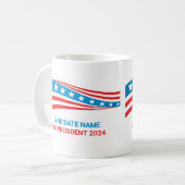 カスタムの選挙運動アメリカ国旗の選挙 コーヒーマグカップ (正面左)