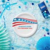 カスタムの選挙運動アメリカ国旗の選挙 ペーパープレート (パーティー)