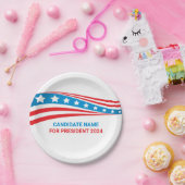 カスタムの選挙運動アメリカ国旗の選挙 ペーパープレート (パーティー)