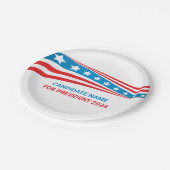 カスタムの選挙運動アメリカ国旗の選挙 ペーパープレート (アングル)