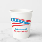 カスタムの選挙運動アメリカ国旗の選挙 紙コップ (裏面)