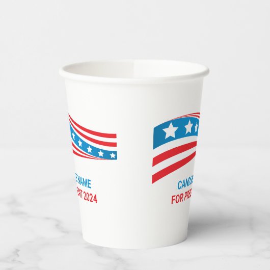 カスタムの選挙運動アメリカ国旗の選挙 紙コップ (左)