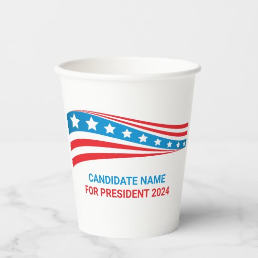 カスタムの選挙運動アメリカ国旗の選挙 紙コップ (正面)