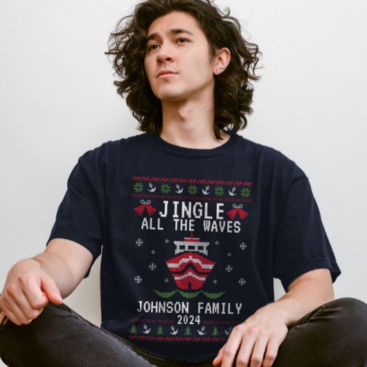 カスタムの醜いクリスマスクルーズファミリーマッチンググループ Tシャツ