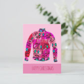 カスタムの醜いクリスマスセーター シーズンカード (スタンド正面)