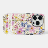 カスタムの野の花の名前 iPhoneケース (裏面横)