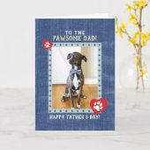 カスタムの雄犬写真の父のデイカード- fdmdrh カード (黄色い花)