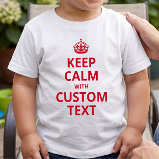 カスタムの面白いスローガン | Keep Calm グラフィック Tシャツ