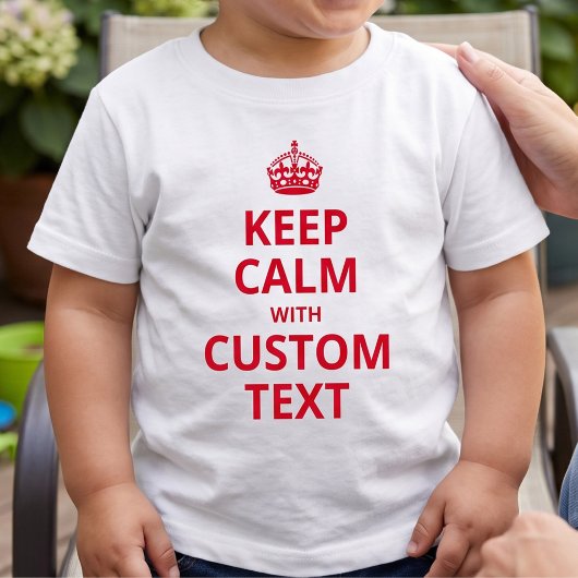 カスタムの面白いスローガン | Keep Calm グラフィック Tシャツ