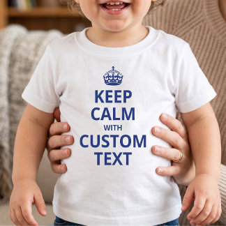 カスタムの面白いスローガン | Keep Calm グラフィック Tシャツ