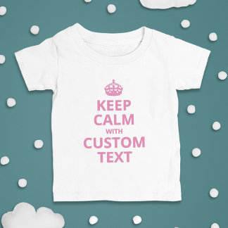 カスタムの面白いスローガン | Keep Calm グラフィック Tシャツ