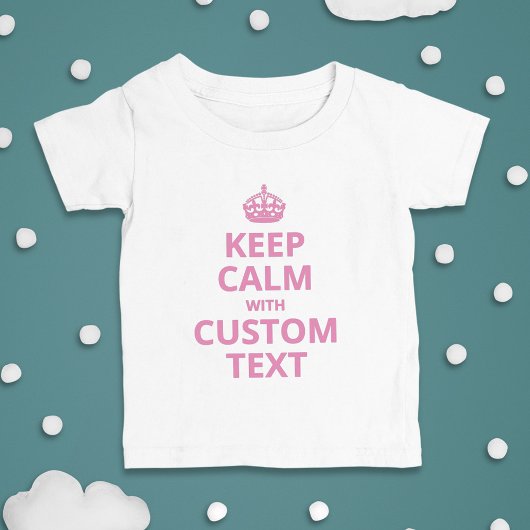 カスタムの面白いスローガン | Keep Calm グラフィック Tシャツ