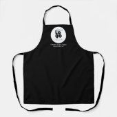 カスタムの黒人スタッフユニフォームに黒いロゴ エプロン (正面)