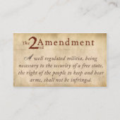 カスタムの1911年の名刺 名刺 (裏面)