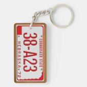 カスタムの1972年のネブラスカのナンバープレートKeychain キーホルダー (裏面)