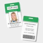 カスタムのGreen Doctor Photo Identity バッジ (正面＆裏面)