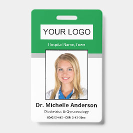 カスタムのGreen Doctor Photo Identity バッジ