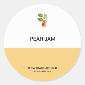 カスタムのPEARジャムと食料貯蔵庫のJARラベルの保存 ラウンドシール