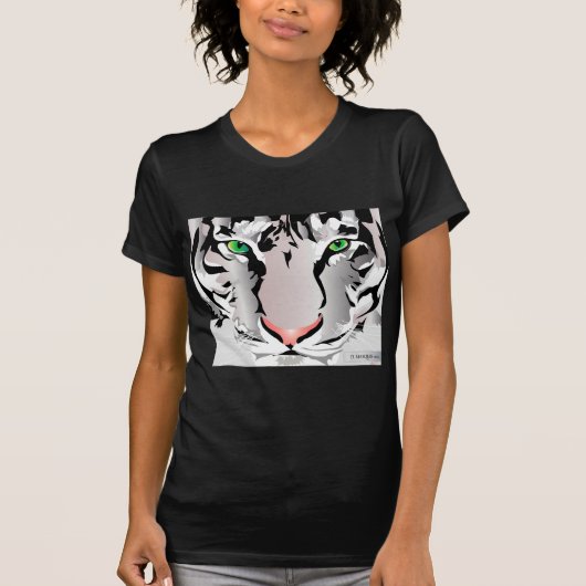 カスタムのTEE-TIGER-WHITE/GRAY Tシャツ (正面)