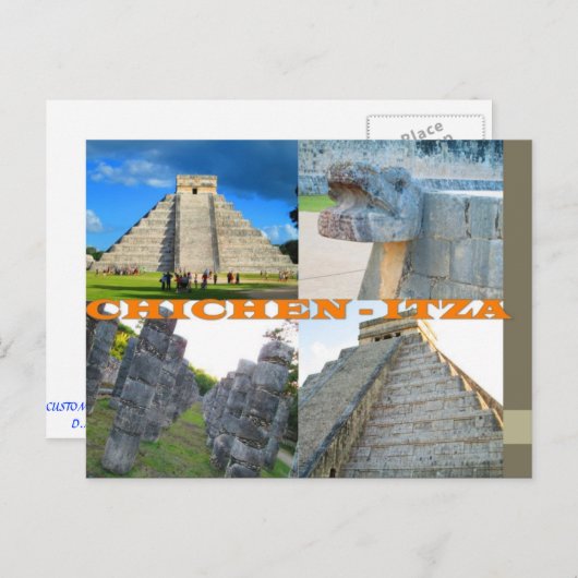 カスタムはがき – カンクンコラージュ3 ポストカード (正面/裏面)