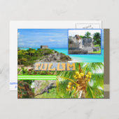 カスタムはがき – カンクンコラージュ4 ポストカード (正面/裏面)