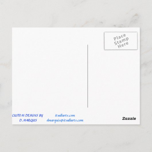 カスタムはがき – カンクンコラージュ5 ポストカード (裏面)