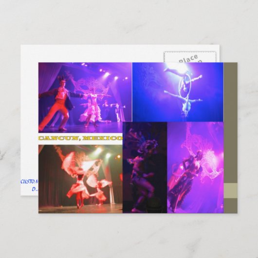 カスタムはがき – カンクンコラージュ7 ポストカード (正面/裏面)