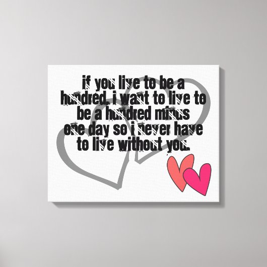 カスタムはしますそれをあなた自身記念日個人化なります キャンバスプリント (正面)