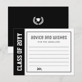 カスタムはっきりしたモダン卒業アドバイス&ウィッシュ ノートカード
