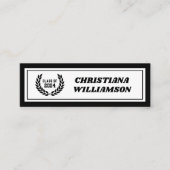 カスタムはっきりしたモダン卒業名カード挿入 コーリングカード (正面)