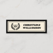 カスタムはっきりしたモダン卒業名カード挿入 コーリングカード (正面)