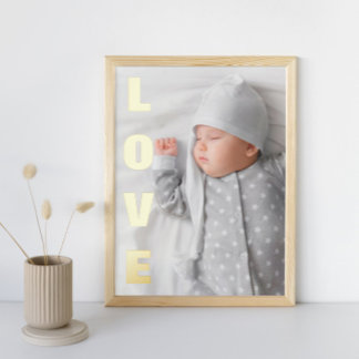 カスタムはっきりしたラブレター写真 箔ポスター