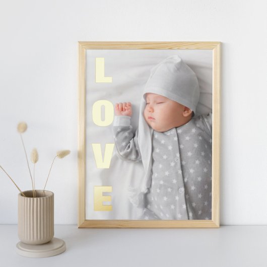 カスタムはっきりしたラブレター写真 箔ポスター